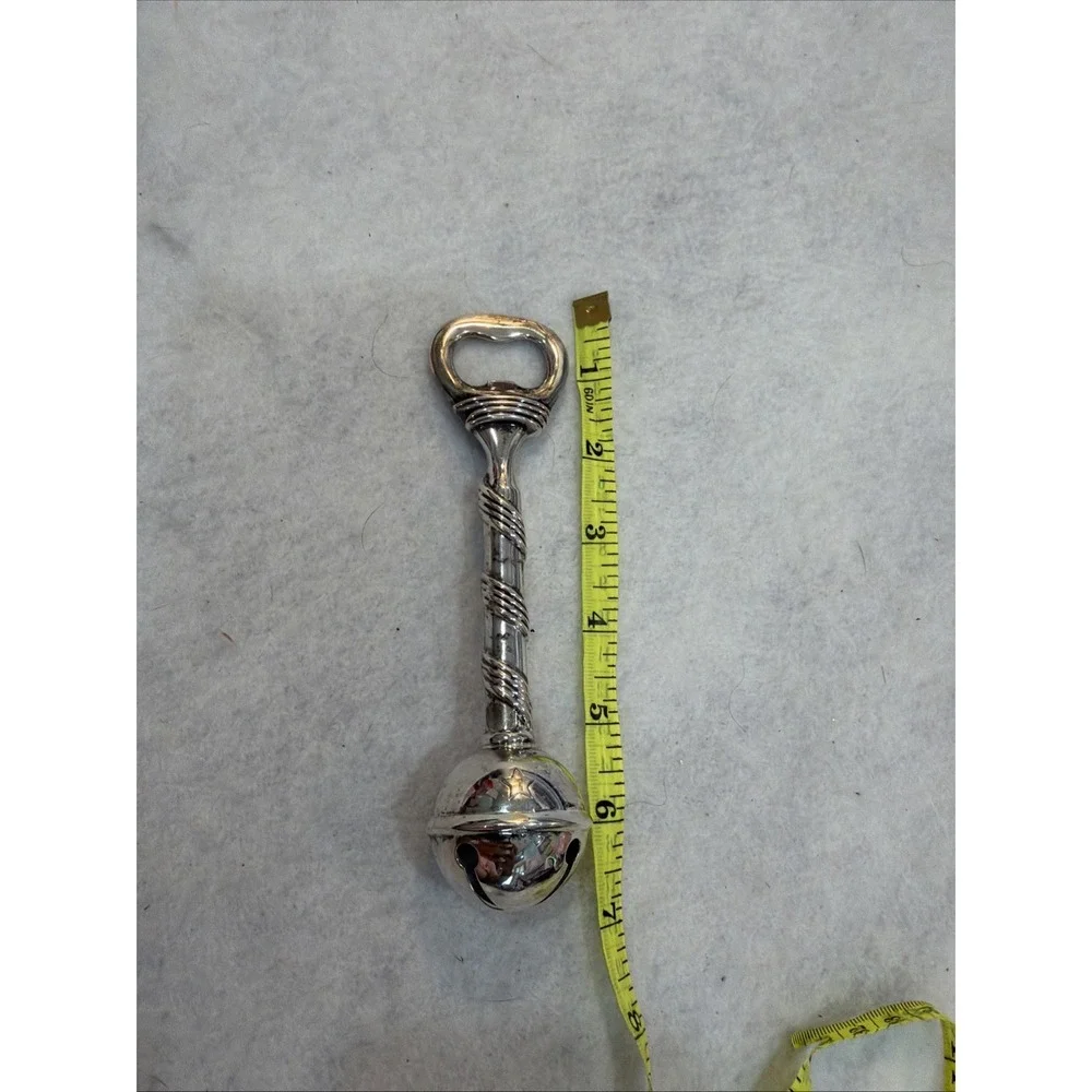 Neiman‎ Marcus's Silver Plated Jingle Bell Bottle Opener 6.5